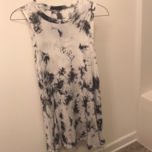 Black and white tie dye dress